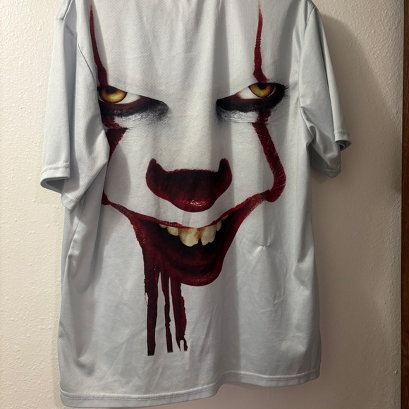 Pennywise Face Double Sided Face Shirt IT Chapter 2 Unisex Size L White - Picture 5 of 8